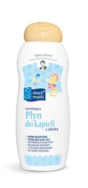 Skarb Matki płyn do kąpieli z oliwką nawilżający dla dzieci i niemowląt 400