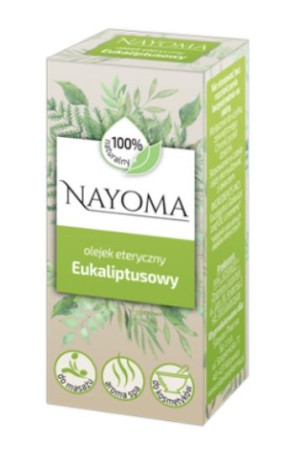 Nayoma, Olejek eteryczny, eukaliptusowy, 10 ml - Długi termin ważności!