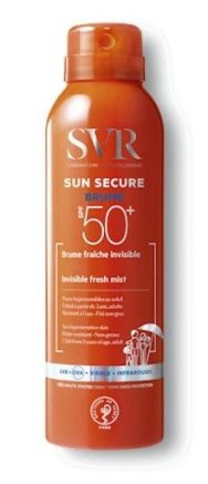 SVR Sun, Secure Brume SPF 50, Biodegradowalna Mgiełka, 200 ml - Długi termi