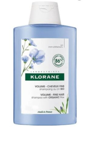 Klorane Szampon z Organicznym Lnem, 400 ml - Długi termin ważności!
