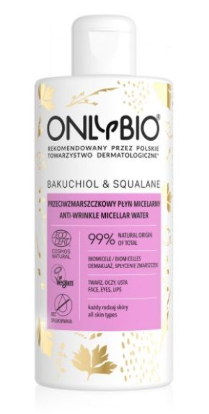 Onlybio, Przeciwzmarszczkowy płyn miceralny, 300 ml - Długi termin ważności