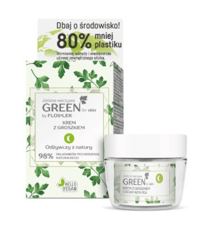 Flos-Lek Green for skin, Zielone warzywa, Krem z groszkiem na noc, Eco zest
