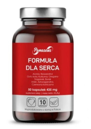 Panaseus, Formuła Dla Serca, 50 kapsułek - Długi termin ważności!