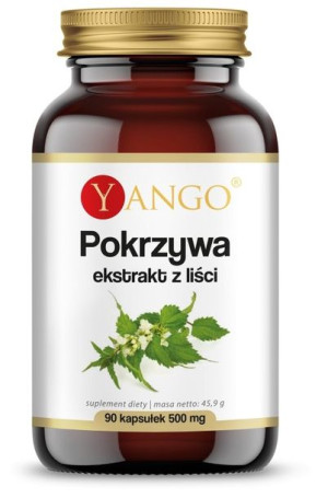 Yango, Pokrzywa Ekstrakt z liści, 90 kapsułek - Długi termin ważności!