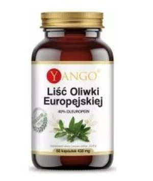 Yango, Liść oliwki europejskiej, 60 kapsułek - Długi termin ważności!