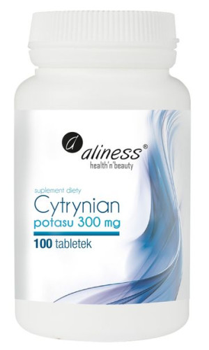 Aliness Cytrynian Potasu 300mg 100 tabletek vege - Długi termin ważności!