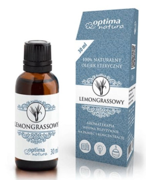 Naturalny Olejek eteryczny, Lemongrassowy, 30 ml - Długi termin ważności!