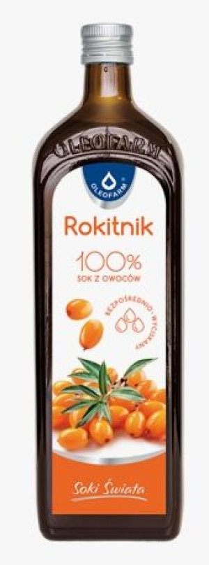Rokitnik 100% sok z owoców, 490 ml - Długi termin ważności!