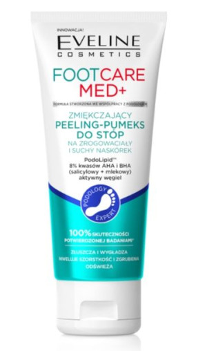 Eveline, Foot Care Med, Zmiękczający peeling-pumeks do stóp, 100 ml - Długi