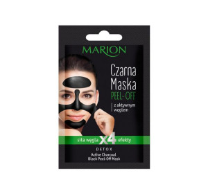 Marion Czarna Maska peel-off z aktywnym węglem 6g - Długi termin ważności!