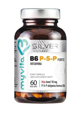 MyVita Silver, Witamina B6 P-5-P Forte, 60 kapsułek - Data ważności:31.8.20
