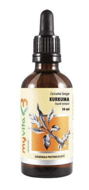 MyVita, Kurkuma, krople, 50 ml - Długi termin ważności!