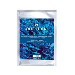 Orientana Maska na twarz z naturalnego jedwabiu algi filipińskie i aloes 1