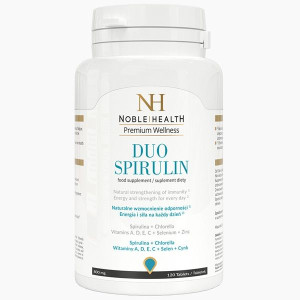 Noble Health Duo Spirulin 120 tabletek - Długi termin ważności!