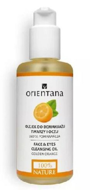 Orientana, Olejek do demakijażu twarzy i oczu Złota Pomarańcza, 150 ml - Dł
