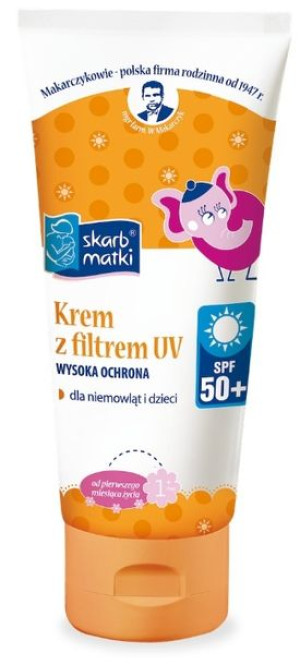 Skarb Matki, Krem z Filtrem UV SPF 50+ dla niemowląt i dzieci, 75ml - Długi