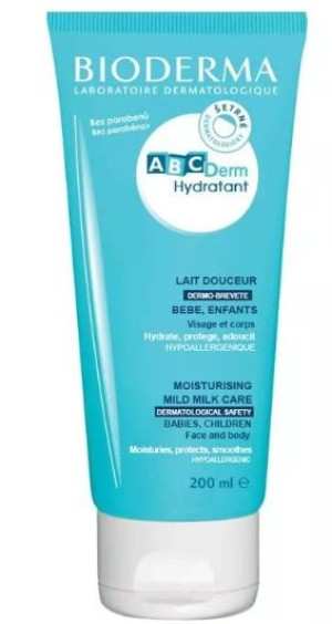 Bioderma, ABCDerm Hydratant, Emulsja, 200 ml - Długi termin ważności!