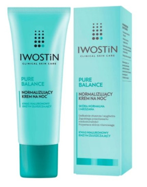 Iwostin, Pure Balance Normalizujący Krem na noc, 50 ml - Długi termin ważno