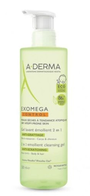 A-Derma, Exomega Control, Żel emolient do mycia 2w1, 500 ml - Długi termin