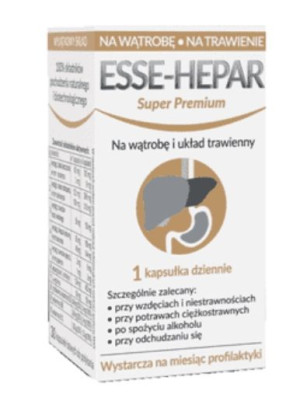 Esse-Hepar, SuperPremium, 30 kapsułek - Długi termin ważności!