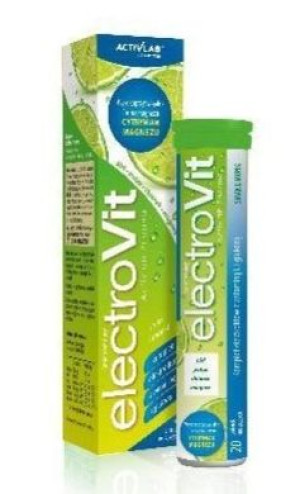 ElectroVit, limonka, 20 tabletek musujących - Długi termin ważności!