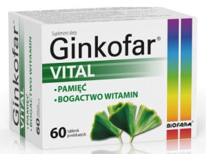 Ginkofar Vital, 60 tabletek - Długi termin ważności!