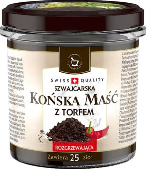 Końska Maść z torfem Rozgrzewająca Szwajcarska 225ml - Długi termin ważnośc