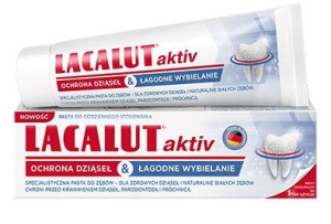 Lacalut Aktiv Pasta do zębów ochrona dziąseł & łagodne wybielenie 75 ml - D