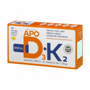 ApoD3+K2 30 kapsułek - Długi termin ważności!