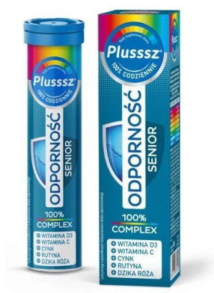 Plusssz Odporność Senior 100% Complex, 20 tabletek musujących - Długi termi