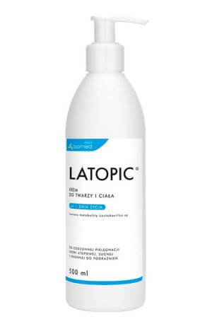 Latopic krem do twarzy i ciała 500 ml - Długi termin ważności!