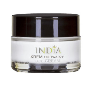 India, Krem do twarzy z olejem z konopi na dzień i noc, 50 ml - Długi termi