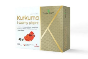 Biovitum Kurkuma i czarny pieprz 60 kapsułek - Długi termin ważności!