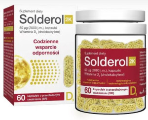 Solderol 2K 2000 I.U. + 0,05mg, 60 kapsułek - Długi termin ważności!