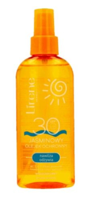 Lirene Sun, Jaśminowy Olejek do opalania, SPF 30, 150 ml - Długi termin waż