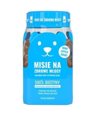 Noble Health Misie na zdrowe włosy żelki 300 g - Długi termin ważności!