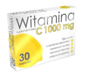 Witamina C 1000 mg, 30 kapsułek - Długi termin ważności!