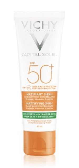 Vichy, Capital Soleil, Krem matujący SPF 50+ , 50 ml - Długi termin ważnośc