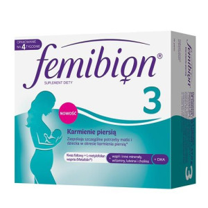 Femibion 3, Karmienie piersią, 28 tabletek + 28 kapsułek - Długi termin waż