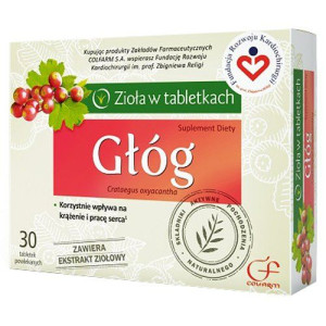 Głóg 30 tabletek - Długi termin ważności!