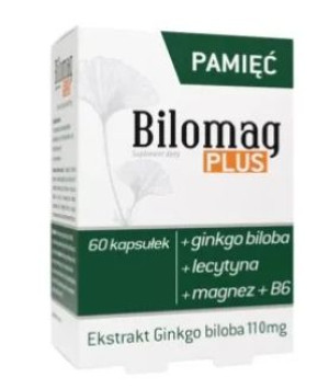 Bilomag Plus, 60 kapsułek - Długi termin ważności!