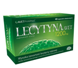 Lecytyna 1200mg 40 kapsułek - Długi termin ważności!