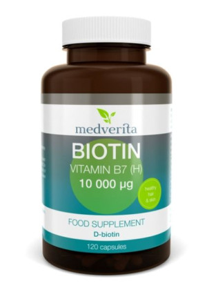 Medverita Biotyna 2500mcg, 180 kapsułek - Długi termin ważności!