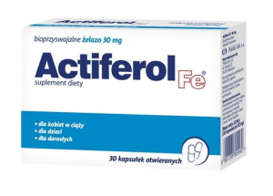 ActiFerol Fe 30mg 30 kapsułek - Długi termin ważności!