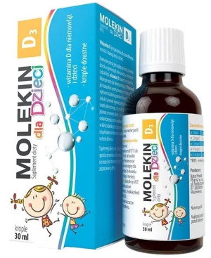 Molekin D3 dla dzieci krople 30 ml - Długi termin ważności!