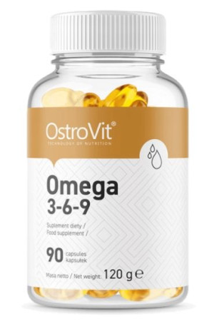 OstroVit, Omega 3-6-9, 90 kapsułek - Długi termin ważności!