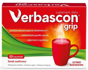 Verbascon Grip, 10 saszetek - Długi termin ważności!