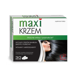 Maxi Krzem 30 kapsułek - Długi termin ważności!