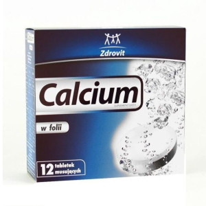 Calcium w folii 12 tabletek musujących - Długi termin ważności!
