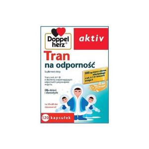 Doppelherz Aktiv Tran na odporność 120 kapsułek - Długi termin ważności!